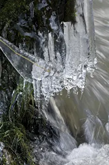 Frozen Creek Prints: Ice formations on the stream