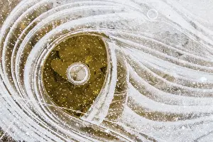 Close Up Ice Formations Prints: Ice structures on the water surface