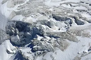 Central Europe Snow Prints: Icefall at the end of a glacier