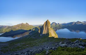 Senja Island Norway Prints: Iconic mountain Segla with steeply sloping cliffs