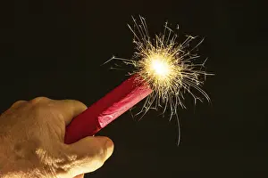 Ignited Firework Handheld Print