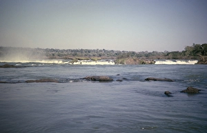 Foz Do Iguaçu Scenery Prints: The Iguazu River just above the waterfall at the Devil's Throat