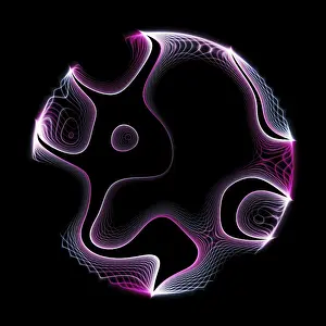 Empty Illustration Prints: An illustration of an abstract mesh circle