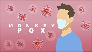 Monkeypox Virus Prints: Illustration of monkeypox virus
