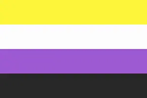 Sexual Minority Symbol Prints: Illustration of the Non-Binary Pride Flag