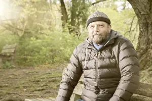 Handsome Bearded Guy Prints: An image of a bearded man winter jacket