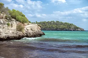 Deserted Beach Landscape Prints: Image of beautiful beach with algae