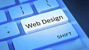 Empty Computer Keyboard Prints: An image of a computer keyboard with text web design