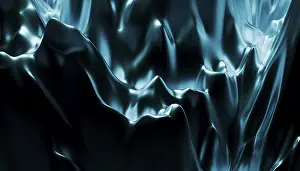 Digital Art Prints: Deep Blue Silky Wave Print