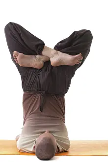 Athletic Body Shape Prints: Image of flexible yogi posing in difficult pose