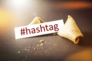 Astrology Horoscope Prints: An image of a fortune cookie with message hashtag