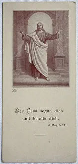 Christian Faith Image Prints: Image of a saint, Jesus as protector