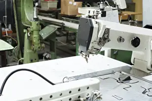 Handicraft Industry Prints: Image of sewing machine and patterns for shoes