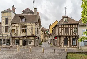 Traditional European Architecture Prints: Impression of Troyes