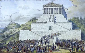 Bavarian Heritage Buildings Prints: The inauguration of the Walhalla