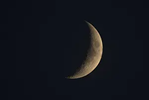 Dark Colored Background Images Prints: Increasing moon, crescent moon