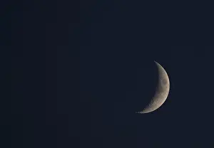 Dark Colored Background Image Prints: Increasing moon, crescent moon