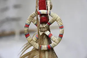 Ethnic Group Tradition Prints: Indian amulet in front of a tepee