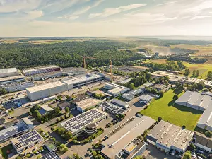 Industrial Area Germany Prints: An industrial area surrounded by forests and fields