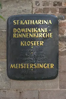 Central Europe Religious Buildings Prints: Information board at the former St