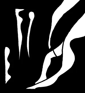 Black And White Drawing Prints: Ink Pattern Eleven, abstract pattern