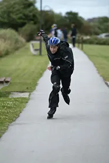 Northern Germany Beach Vacation Prints: Inline skating