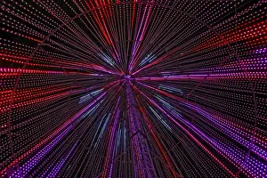 Empty City Streets At Night Prints: Inside the illumi tree, light show