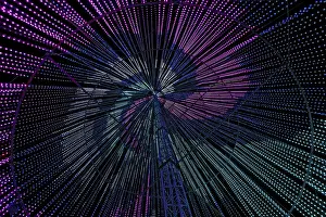 Empty City Streets At Night Prints: Inside the illumi tree, light show