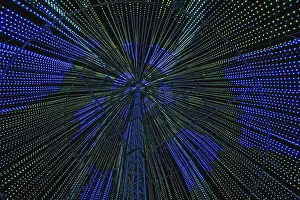 Illuminated Urban Environment Prints: Inside the illumi tree, light show