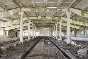 Deserted Building Prints: Inside of an old abandoned barn