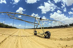 Deserted Farmland Images Prints: Installation for the automatic watering of fields