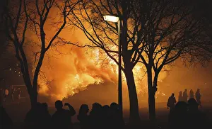 Forest Fire Prints: Intense flames from a massive forest fire