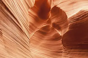 Antelope Canyon Interior Print: Orange Stone Waves