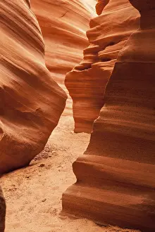 Orange Sandstone Waves Prints: Interior of Antelope Canyon, woderful orange waves made of stone