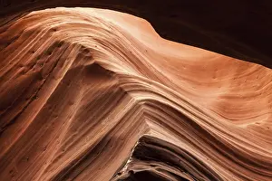 Orange Sandstone Waves Prints: Interior of Antelope Canyon, woderful orange waves made of stone