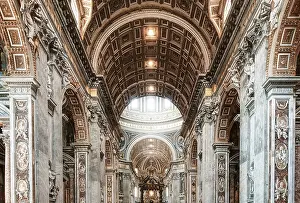 Deserted Church Architecture Prints: Interior of the Basilica