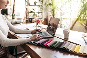 Color Palette Prints: An interior designer is working on a new project