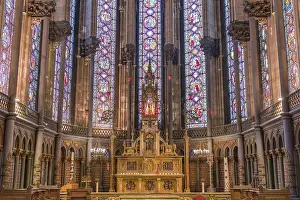 Western Europe Churches Prints: The interior of Lille Cathedral