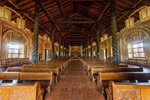 UNESCO World Heritage Site Bolivia Prints: Interior of the mission of Concepcion