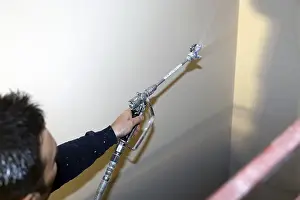 Construction Site Worker Prints: Interior plastering work