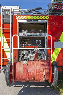 Healthcare System Equipment Prints: Interior view of a fire engine