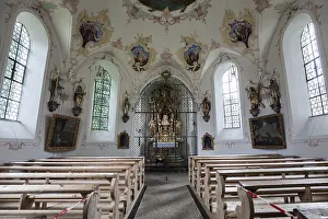 Sacred Building Interior Views Prints: Interior view Loretto Chapel, Oberstdorf