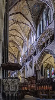 Salisbury Cathedral Interior Prints: Interior View of Salisbury Cathedral