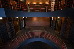 Hanseatic Town Architecture Prints: Interior view, staircase, round