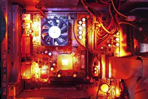 Electronic Components Prints: Interiority of a computer