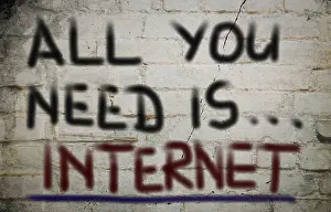 Digital Technology Prints: Internet Concept