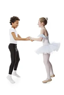 Youthful Dance Movement Prints: Interracial children dancing together
