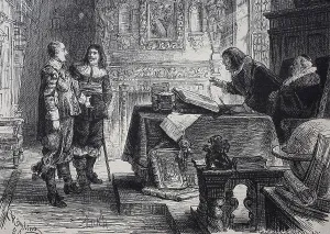 Albrecht Von Wallenstein Prints: Interrogation of Student Wallenstein in front of the Rector of the Altdorf School