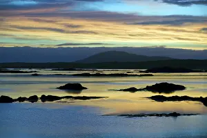 Deserted Lake Landscape Prints: Irish sunset