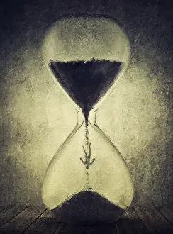 Dark Fantasy Artwork Prints: Irreversible time passing concept